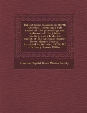 Front cover_Baptist home missions in North America