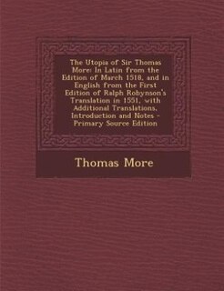 Couverture_The Utopia of Sir Thomas More