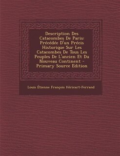 Couverture_Description Des Catacombes De Paris