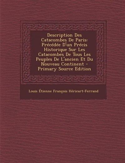 Couverture_Description Des Catacombes De Paris