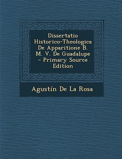 Front cover_Dissertatio Historico-Theologica de Apparitione B. M. V. de Guadalupe