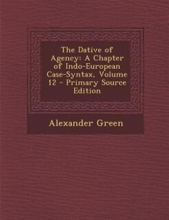 Couverture_The Dative of Agency