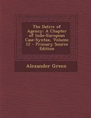 Couverture_The Dative of Agency