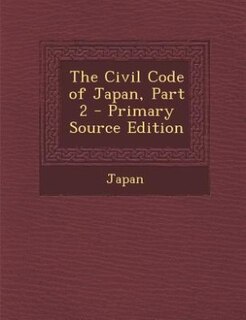 Front cover_The Civil Code of Japan, Part 2