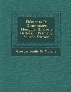 Couverture_Éléments De Grammaire Mongole