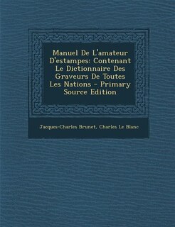 Front cover_Manuel De L'amateur D'estampes