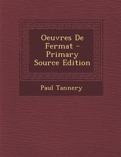 Front cover_Oeuvres De Fermat - Primary Source Edition