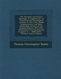 Front cover_The Dormant and Extinct Baronage of England