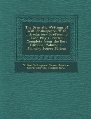 Front cover_The Dramatic Writings of Will. Shakespeare