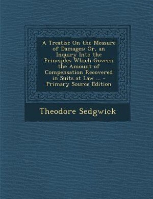 Front cover_A Treatise On the Measure of Damages