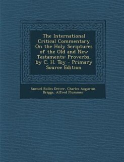 Front cover_The International Critical Commentary On the Holy Scriptures of the Old and New Testaments