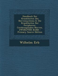 Couverture_Handbuch Der Krankheiten Des Nervensystems Ii
