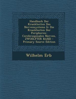 Couverture_Handbuch Der Krankheiten Des Nervensystems Ii