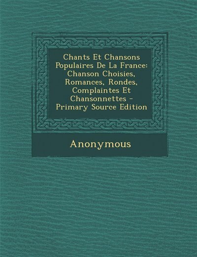 Front cover_Chants Et Chansons Populaires De La France