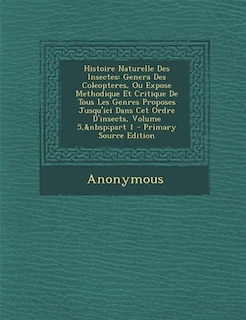 Couverture_Histoire Naturelle Des Insectes