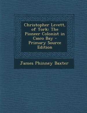 Front cover_Christopher Levett, of York