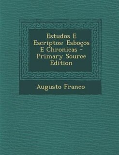 Front cover_Estudos E Escriptos
