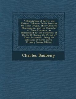 Front cover_A Description of Active and Extinct Volcanos