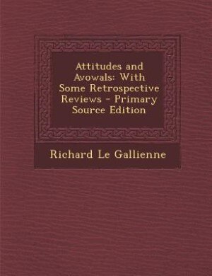 Couverture_Attitudes and Avowals