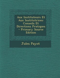 Front cover_Aux Instituteurs Et Aux Institutrices