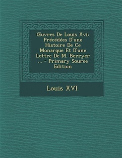 Couverture_Ouvres De Louis Xvi