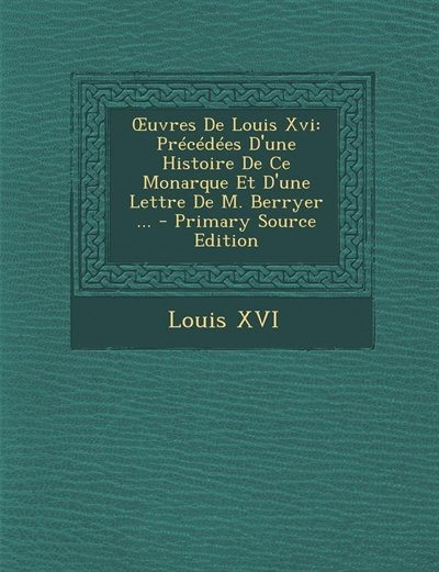 Couverture_Ouvres De Louis Xvi
