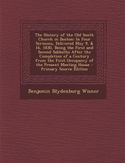 Front cover_The History of the Old South Church in Boston