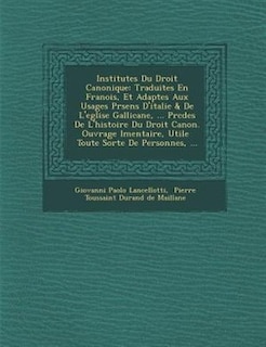 Couverture_Institutes Du Droit Canonique