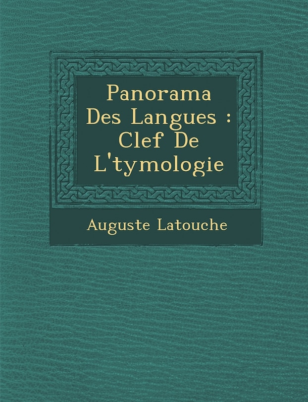 Couverture_Panorama Des Langues
