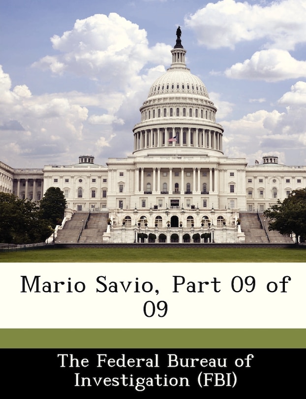 Front cover_Mario Savio, Part 09 Of 09