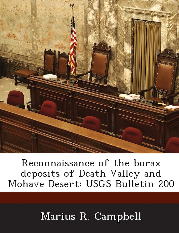 Couverture_Reconnaissance Of The Borax Deposits Of Death Valley And Mohave Desert