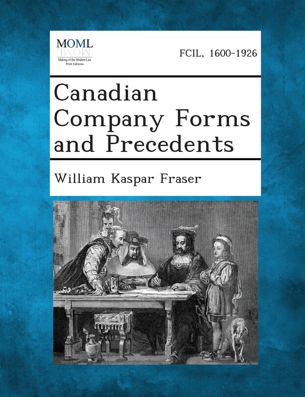 Front cover_Canadian Company Forms and Precedents