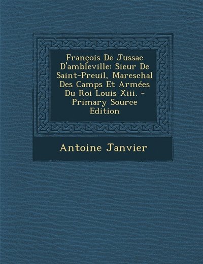 Front cover_François De Jussac D'ambleville