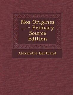 Front cover_Nos Origines ...