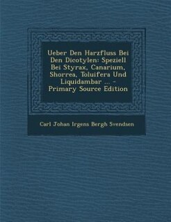 Couverture_Ueber Den Harzfluss Bei Den Dicotylen