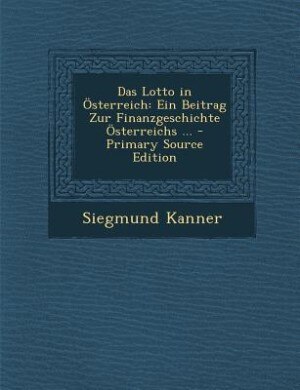 Front cover_Das Lotto in Österreich