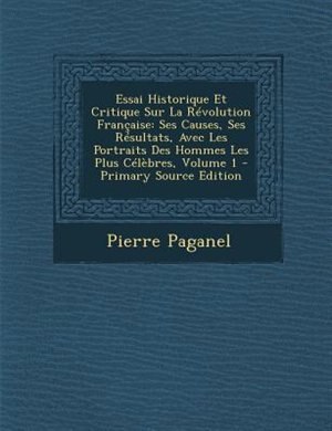 Couverture_Essai Historique Et Critique Sur La RTvolution Frantaise