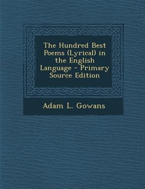 Couverture_The Hundred Best Poems (Lyrical) in the English Language