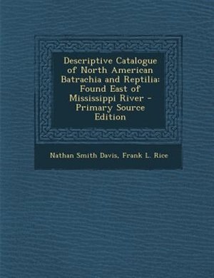 Front cover_Descriptive Catalogue of North American Batrachia and Reptilia