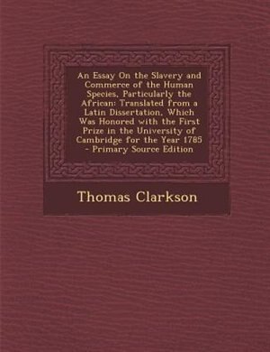 Couverture_An Essay On the Slavery and Commerce of the Human Species, Particularly the African