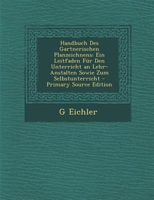 Front cover_Handbuch Des Gartnerischen Planzeichnens