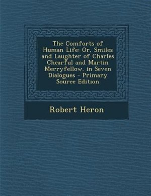 Front cover_The Comforts of Human Life