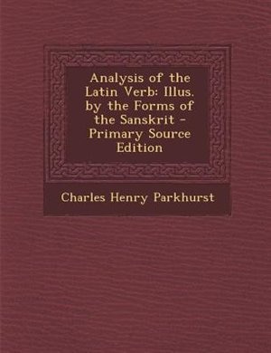 Couverture_Analysis of the Latin Verb