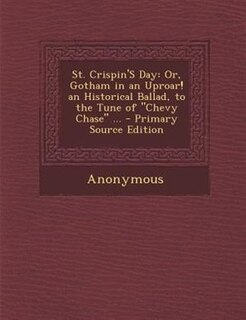 Front cover_St. Crispin'S Day