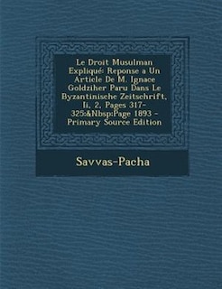 Front cover_Le Droit Musulman ExpliquT