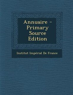 Couverture_Annuaire - Primary Source Edition