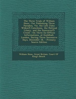 Front cover_The Three Trials of William Hone,