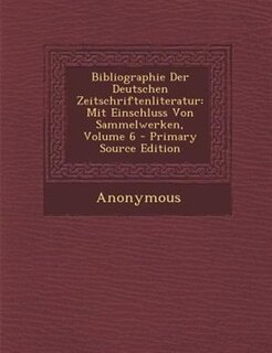 Couverture_Bibliographie Der Deutschen Zeitschriftenliteratur