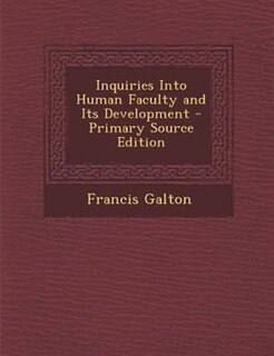 Couverture_Inquiries Into Human Faculty and Its Development