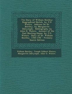 Front cover_The Diary of William Bentley